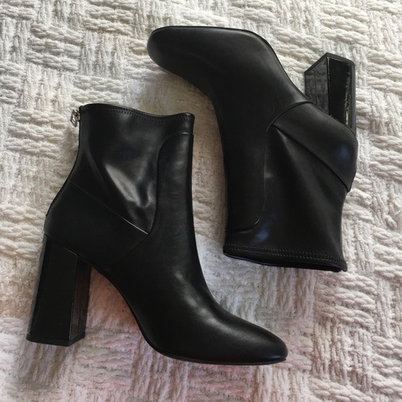 Charles David Trudy Mid Square Toe Bootie Black 10 - Picture 2 of 10